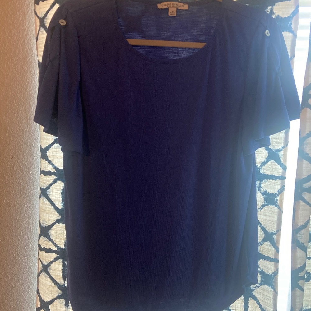 Green Envelope Blue Blouse